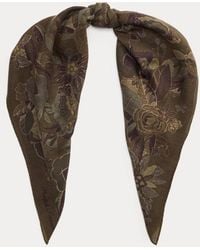 Ralph Lauren - Floral Cashmere Square Scarf - Lyst