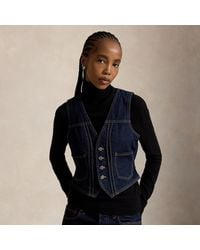 Polo Ralph Lauren - Chaleco De Denim Con Botones - Lyst