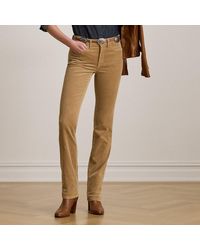 Ralph Lauren - Pantaloni dritti velluto a coste stretch - Lyst