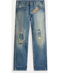 RRL - Straight Fit Eastborough Distressed Jean - Lyst