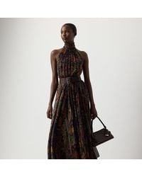 Ralph Lauren - Ralph Lauren Kylee Paisley Crinkle Chiffon Day Dress - Lyst