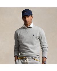 Polo Ralph Lauren - Melangé Fleece-back Cotton-blend Jersey Sweatshirt - Lyst