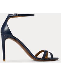 Ralph Lauren - Ralph Lauren Perrin 95 Mm Calfskin Sandal - Lyst