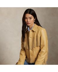 Ralph Lauren - Fringe Waxed Leather Jacket - Lyst