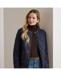 Ralph Lauren - Twill-Trim Onion-Quilted Jacket - Lyst