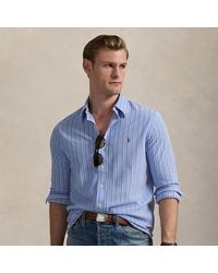 Polo Ralph Lauren - Gestreept Gebreid Oxford Overhemd - Lyst