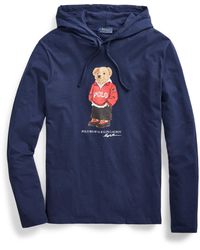 Polo Ralph Lauren Fleece-Pullover mit Polo Bear - Blau