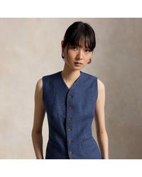 Polo Ralph Lauren - Chaleco De Lino Y Algodón Con Botones - Lyst