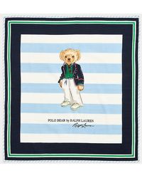 Polo Ralph Lauren - Katoen-zijden Sjaal Met Polo Bear - Lyst