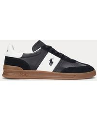 Polo Ralph Lauren - Heritage Aera Leather-Suede Trainer - Lyst