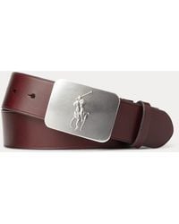 Polo Ralph Lauren - Pony-Plaque Leather Belt - Lyst