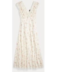 RRL - Lace-trim Floral Cotton Voile Dress - Lyst