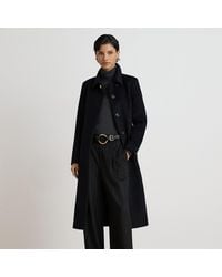 Ralph Lauren - Buckle-Trim Belted Wool-Blend Coat - Lyst
