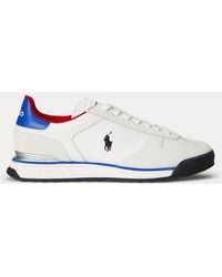 Ralph Lauren - Varick Suede & Oxford Trainer - Lyst