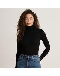Ralph Lauren - Cotton-Blend Ribbed Rollneck - Lyst