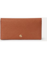 Ralph Lauren - Crosshatch Leather Slim Wallet - Lyst