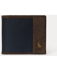 Polo Ralph Lauren - Suede-Trim Billfold Wallet - Lyst