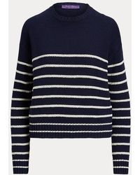 Ralph Lauren - Gestreepte Zijden-Linnen Trui - Lyst