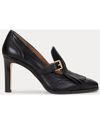 Ralph Lauren - Colleen Perforated Leather Kiltie Pump - Lyst