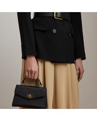 Ralph Lauren - Petite Sacoche Farrah En Cuir Texturé - Lyst