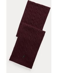 Polo Ralph Lauren - Cable-Knit Wool-Cashmere Scarf - Lyst
