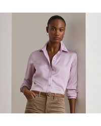Ralph Lauren - Ralph Lauren Classic Fit Satin Charmeuse Shirt - Lyst
