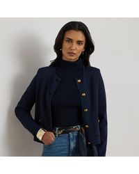 Ralph Lauren - Cropped Crewneck Jumper Jacket - Lyst