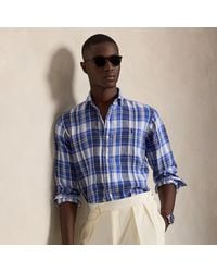 Polo Ralph Lauren - Classic Fit Plaid Linen Shirt - Lyst
