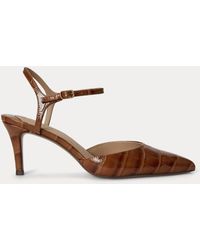 Ralph Lauren - Lilah Croc-Embossed Two-Piece Pump - Lyst