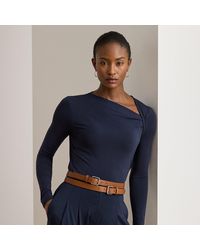 Ralph Lauren - Stretch Jersey Asymmetrical Top - Lyst