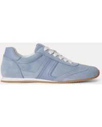 Ralph Lauren - Dani Suede & Leather Low-Profile Trainer - Lyst