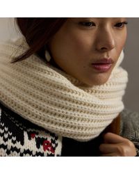 Ralph Lauren - Snowflake-Motif Wool Scarf - Lyst