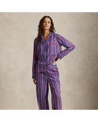 Polo Ralph Lauren - Langärmliger Twill-Pyjama Mit Streifen - Lyst