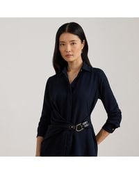 Ralph Lauren - Buckle-Trim Georgette Blouse - Lyst