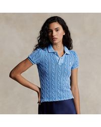 Ralph Lauren - Cable-knit Polo Shirt - Lyst