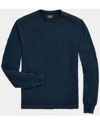 RRL - Indigo Jersey Long-sleeve T-shirt - Lyst