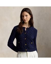 Polo Ralph Lauren - Cable Wool-Cashmere Cardigan - Lyst