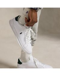 Polo Ralph Lauren - Heritage Court Ii Nappa Leather Trainer - Lyst