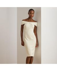 Ralph Lauren - Twist-Front Crepe Cocktail Dress - Lyst