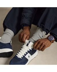 Polo Ralph Lauren - Train 89 Suede And Oxford Trainer - Lyst