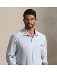 Ralph Lauren - Striped Stretch Knit Oxford Shirt - Lyst