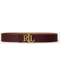 Ralph Lauren - Logo Reversible Leather Wide Belt - Lyst
