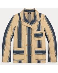 RRL - Striped Linen-Cotton Twill Jacket - Lyst