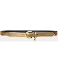 Ralph Lauren - Charm Crosshatch Leather Belt - Lyst