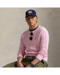 Polo Ralph Lauren - Baumwollpullover Mit Zopfmuster - Lyst
