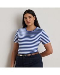 Ralph Lauren - Ralph Lauren Striped Stretch Cotton Crewneck Tee - Lyst