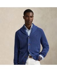 Polo Ralph Lauren - Wool-Cashmere Shawl-Collar Cardigan - Lyst