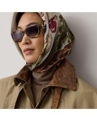 Ralph Lauren - Scenic-Print Silk Twill Square Scarf - Lyst