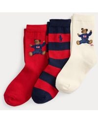 Polo Ralph Lauren - Ralph Lauren Polo Bear Crew Sock 3-Pack - Lyst