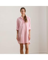 Ralph Lauren - Striped Cotton Poplin Sleep Shirt - Lyst